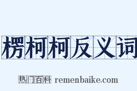 楞柯柯反义词是什么意思的图片